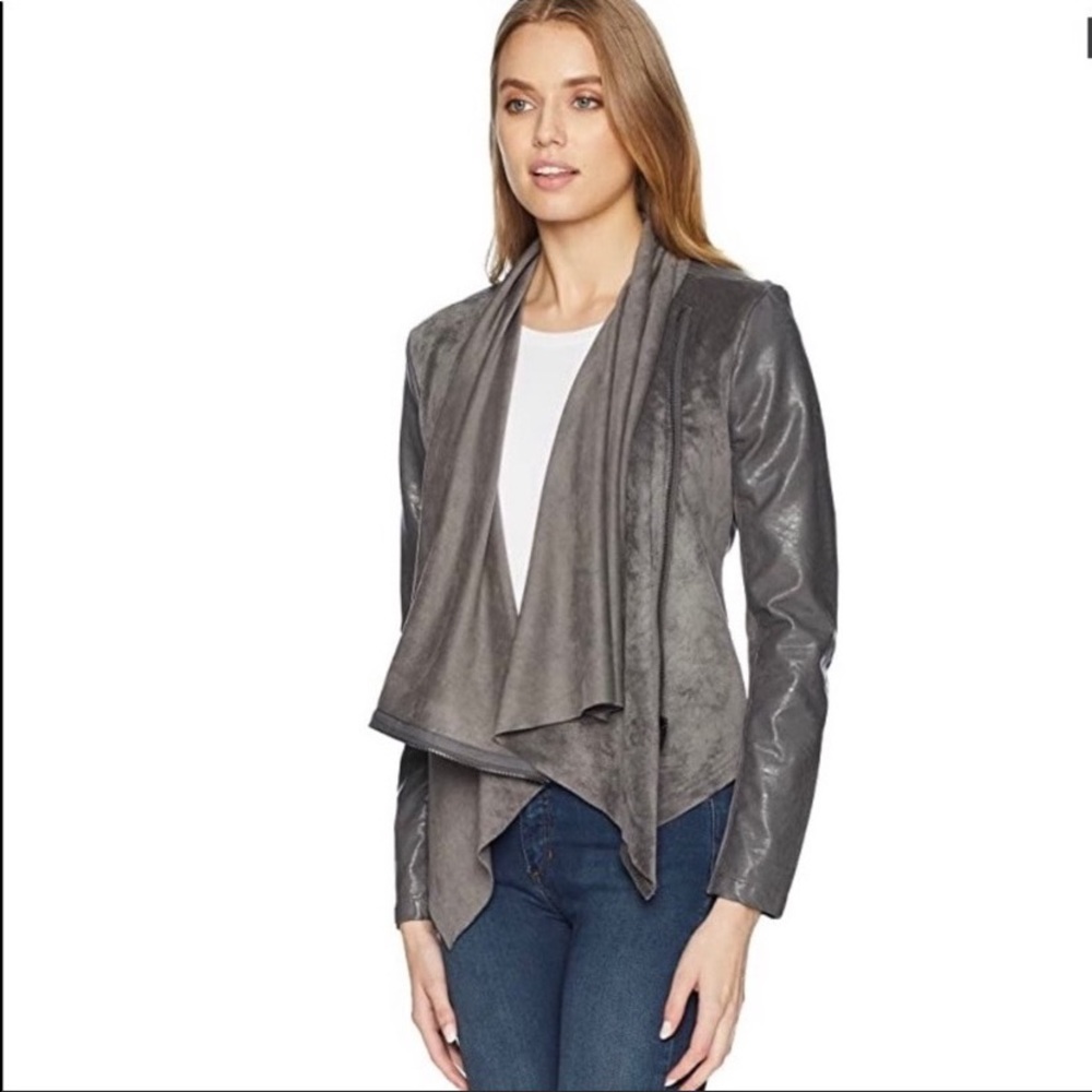 Blank NYC faux leather suave Moto jacket s…